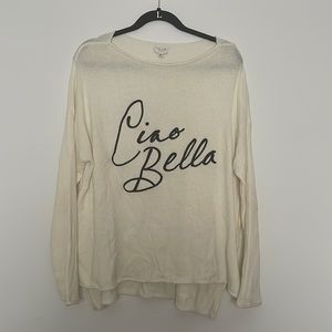 Ciao Bella Lightweight Cream Sweater
